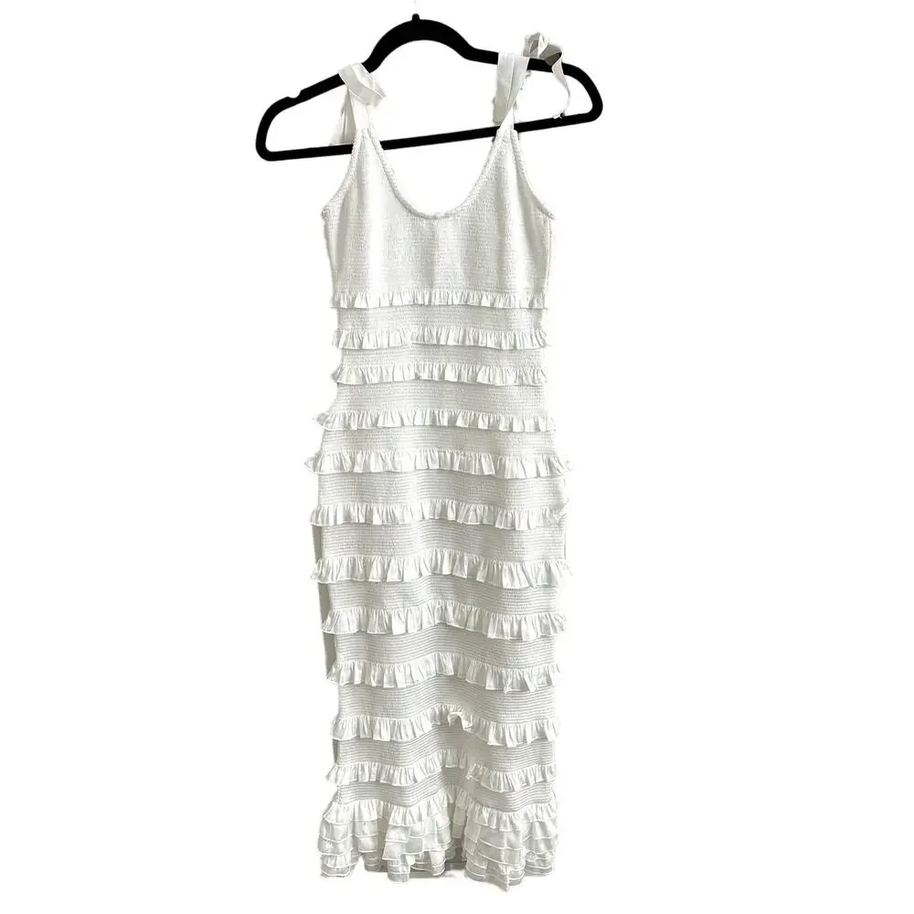 V. Chapman Lotus Tiered Midi Dress - Picture 2 of 5